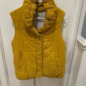 Anthropologie Golden Yellow Quilted Vest